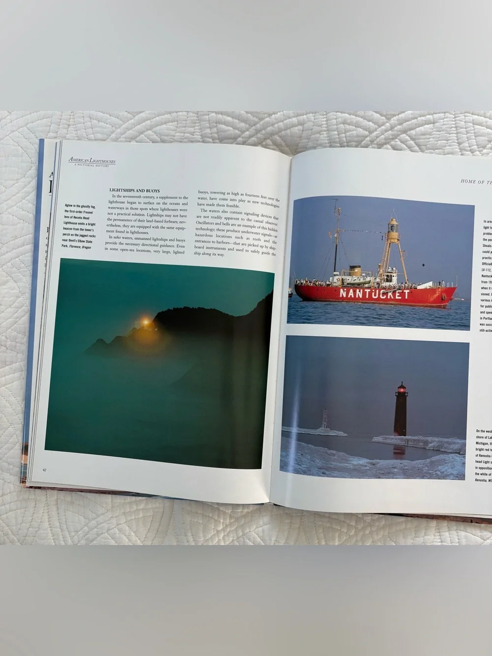 American Lighthouses Hardcover Book - Blue and Black